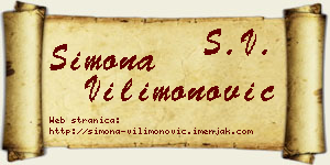 Simona Vilimonović vizit kartica